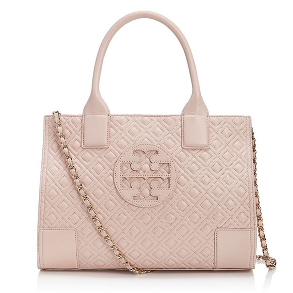 Tory Burch Handbags - Tory Burch Pink Ella Quilted Mini Tote Crossbody